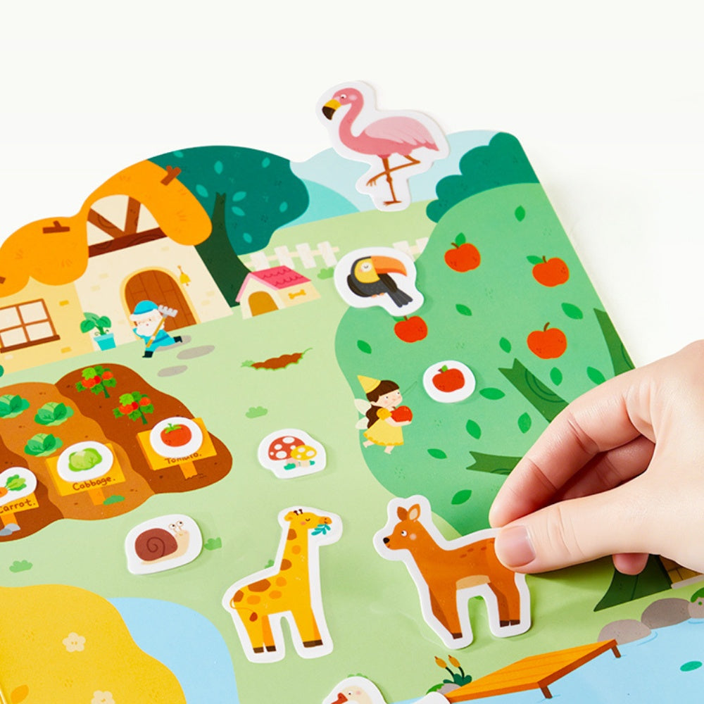 Reusable Jelly Stickers - Fairy Tree House
