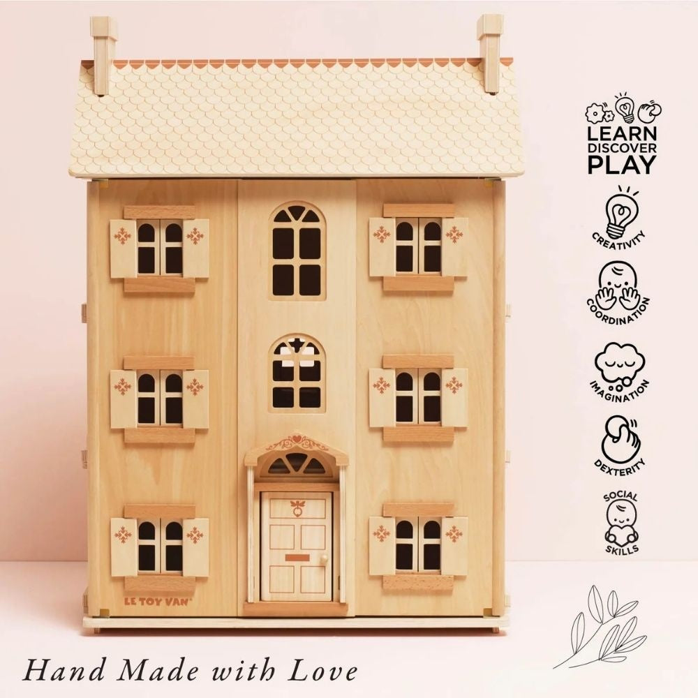 Grand Natural Wooden Dolls House