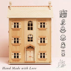 Grand Natural Wooden Dolls House