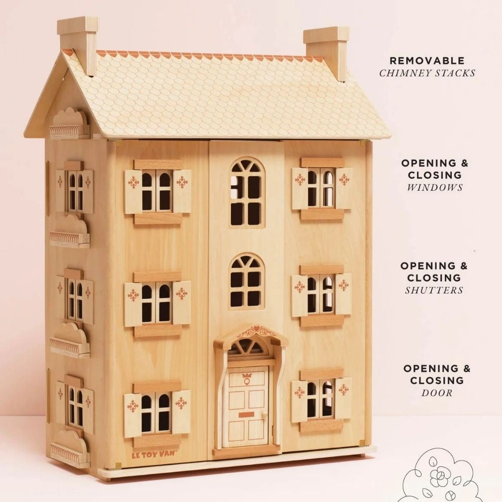 Grand Natural Wooden Dolls House