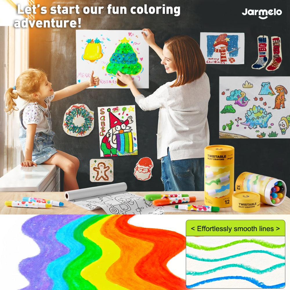 Baby Roo Silky Washable Crayons - 6 Colours
