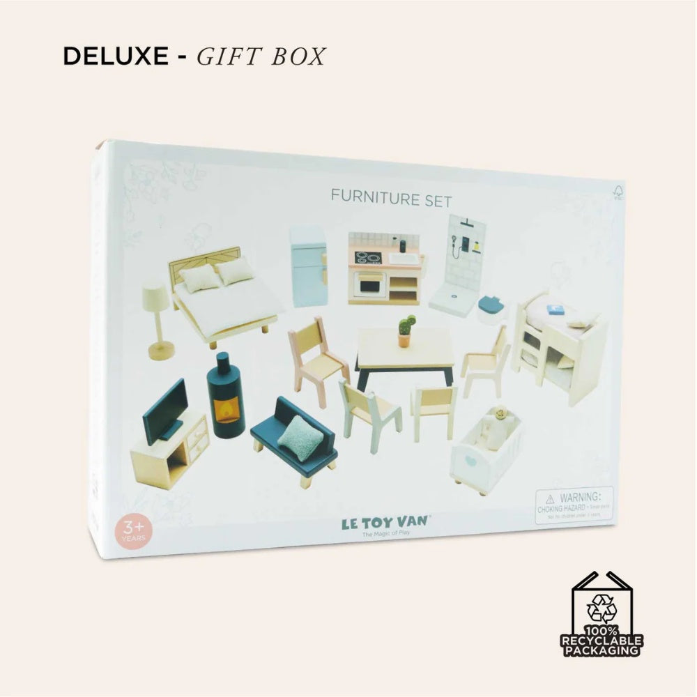 Complete Dolls House Furniture Set – 35 Pieces
