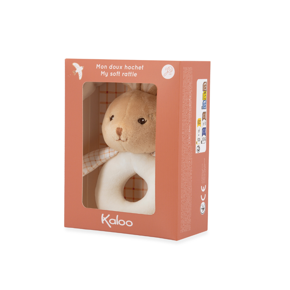 Kaloo Cream Rabbit Soft Rattle