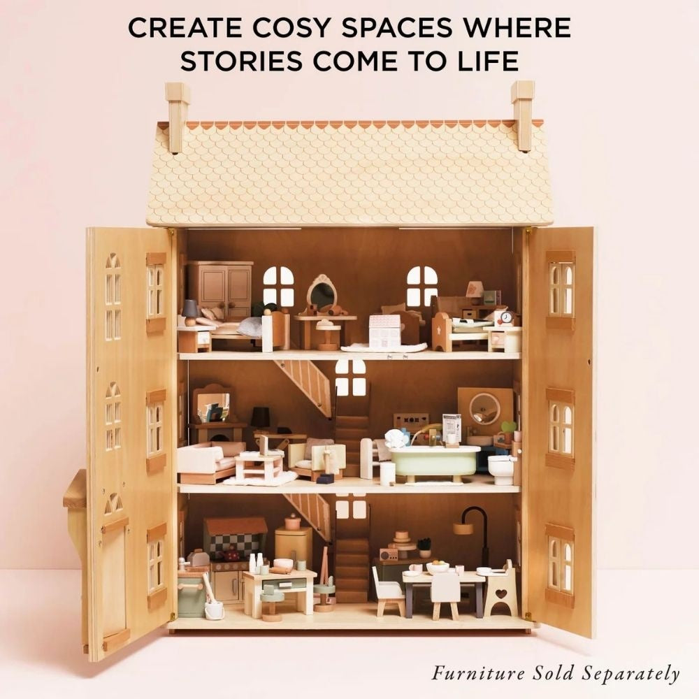 Grand Natural Wooden Dolls House
