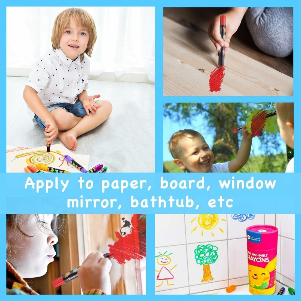 Baby Roo Silky Washable Crayons - 6 Colours