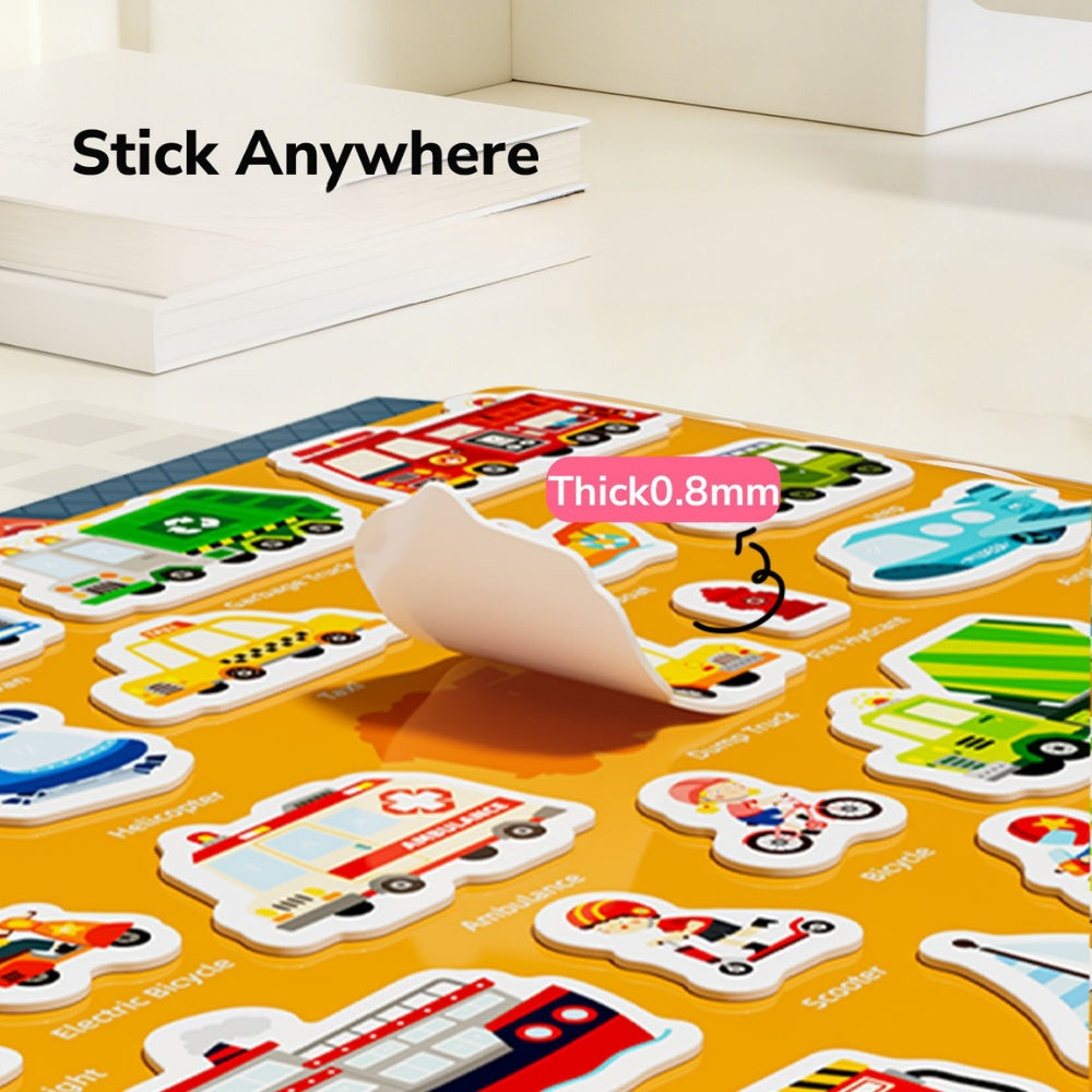 Reusable Jelly Stickers - Fairy Tree House
