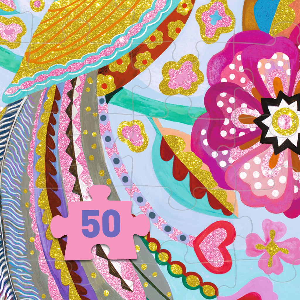 Djeco Sparkling Bird 50-Piece Puzzle