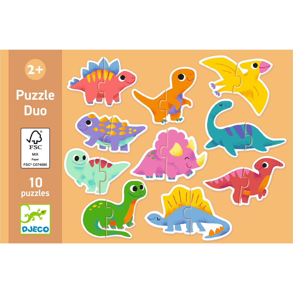 Duo Dinos 2-Piece Puzzles