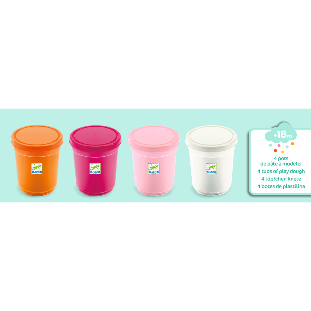 Djeco Sweet Play Dough, 4 Pots