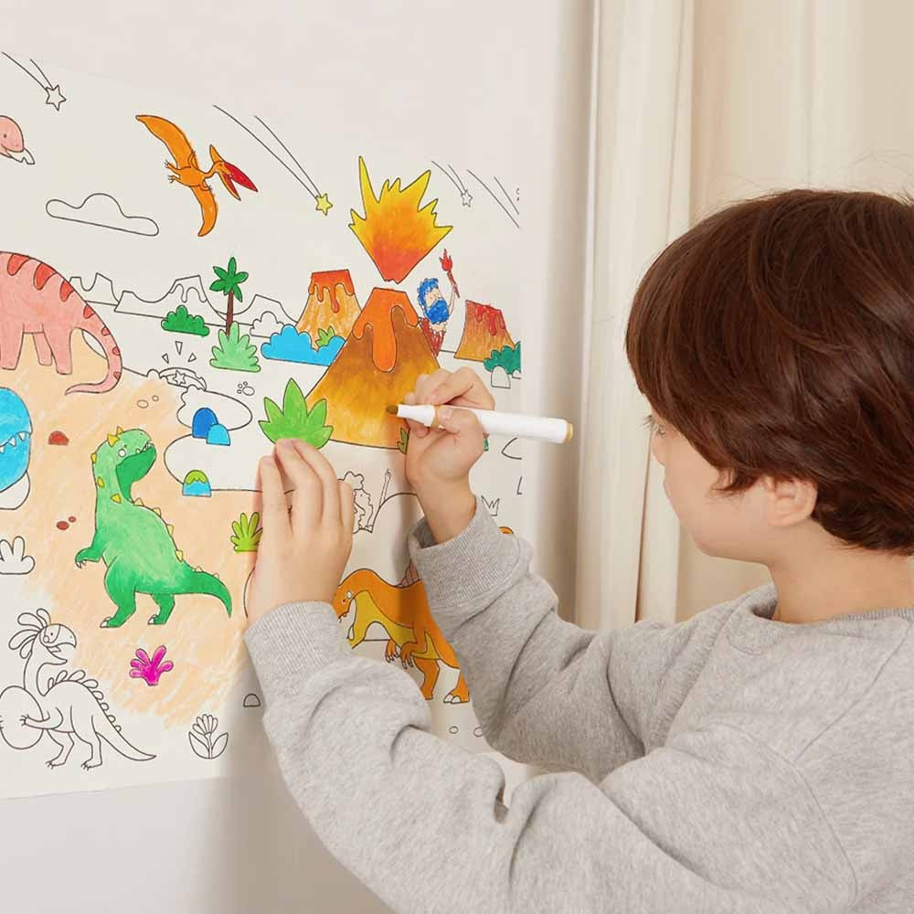 Dinosaur Adhesive Colouring Scroll - 4m