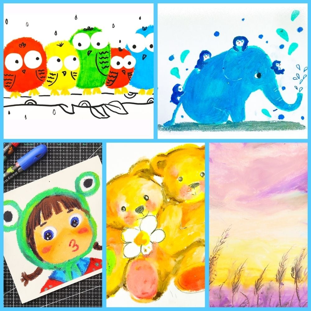 Baby Roo Silky Washable Crayons - 6 Colours